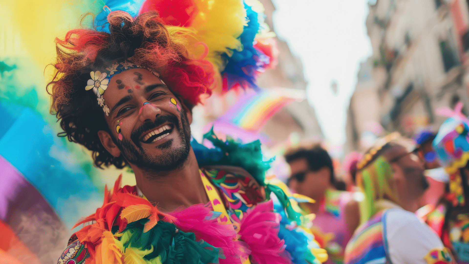 Crowds enjoying the vibrant Goa Carnaval 2025 with colorful floats, music, and dance